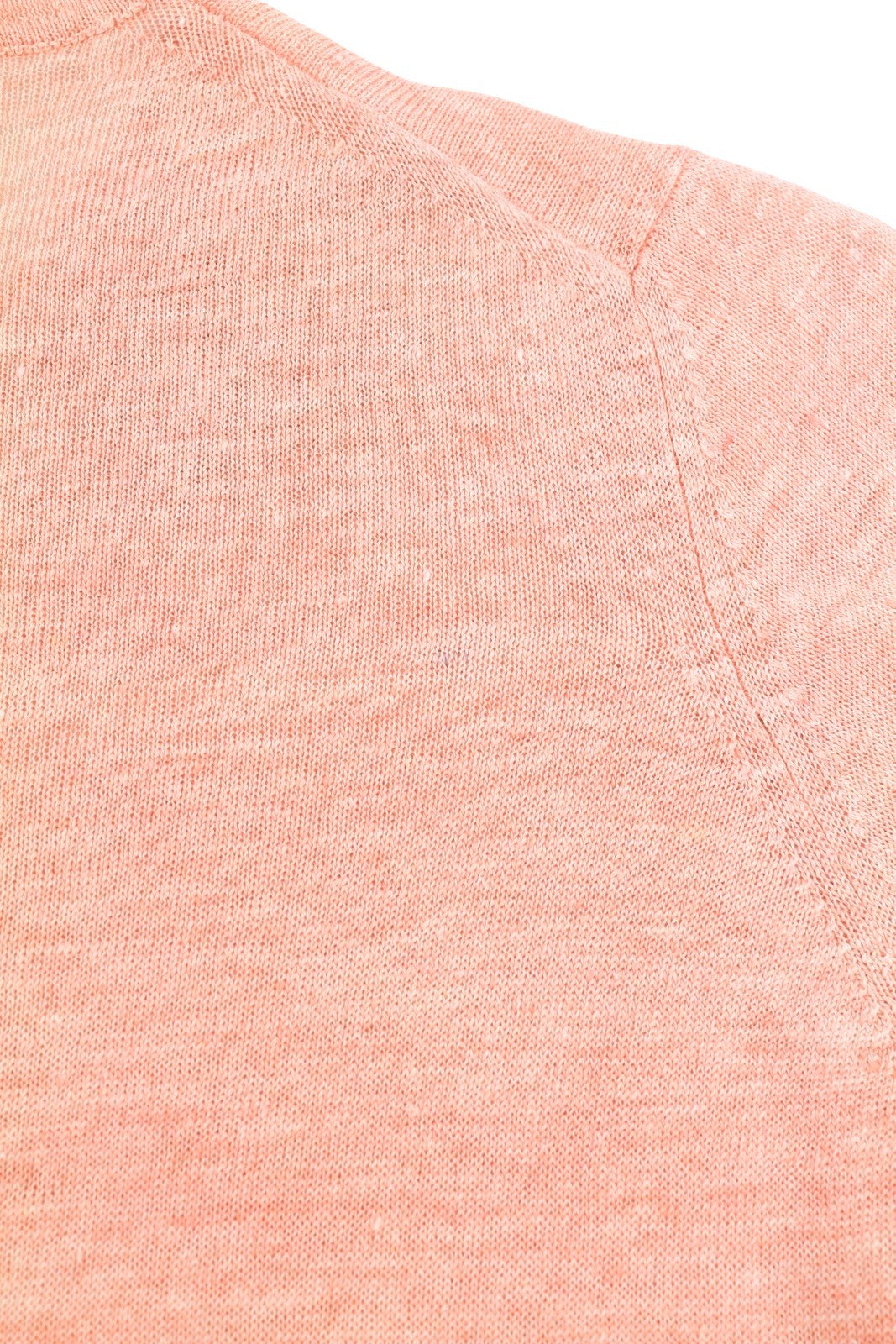 FILIPPO DE LAURENTIIS Men T-Shirt IT48 S Pink Melange Linen Pocket Short Sleeve