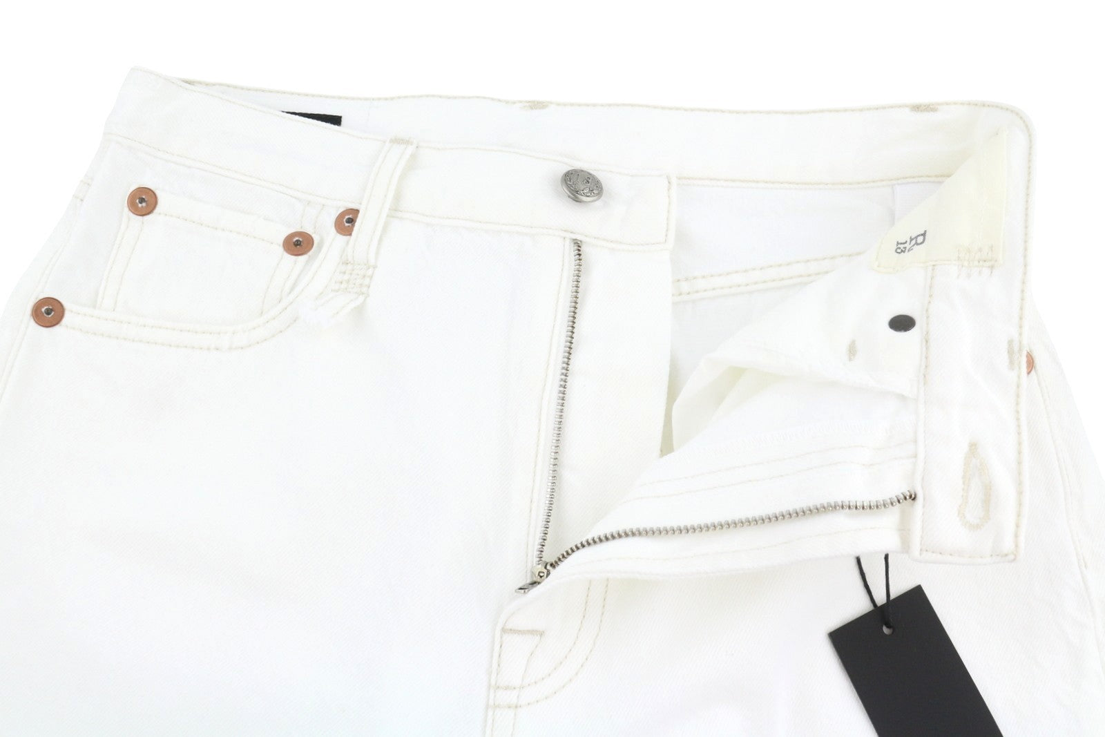R13 Charlotte Women Jeans 26 Aerin White Flare High Rise SS26 RRP620
