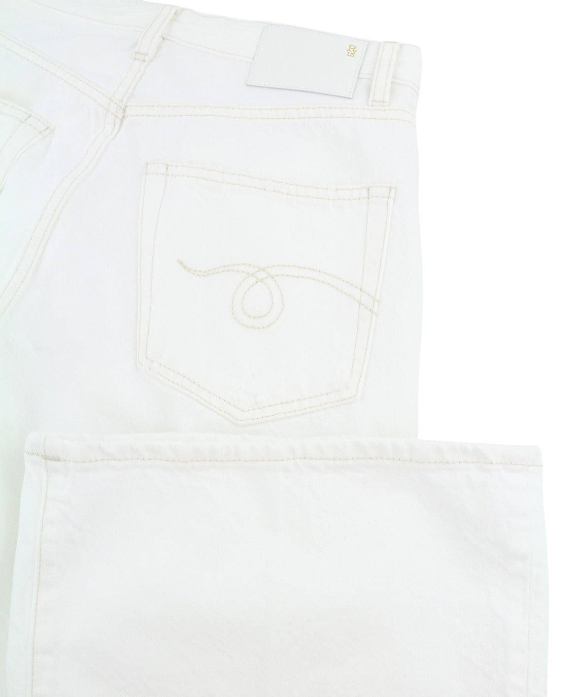 R13 Charlotte Women Jeans 26 Aerin White Flare High Rise SS26 RRP620