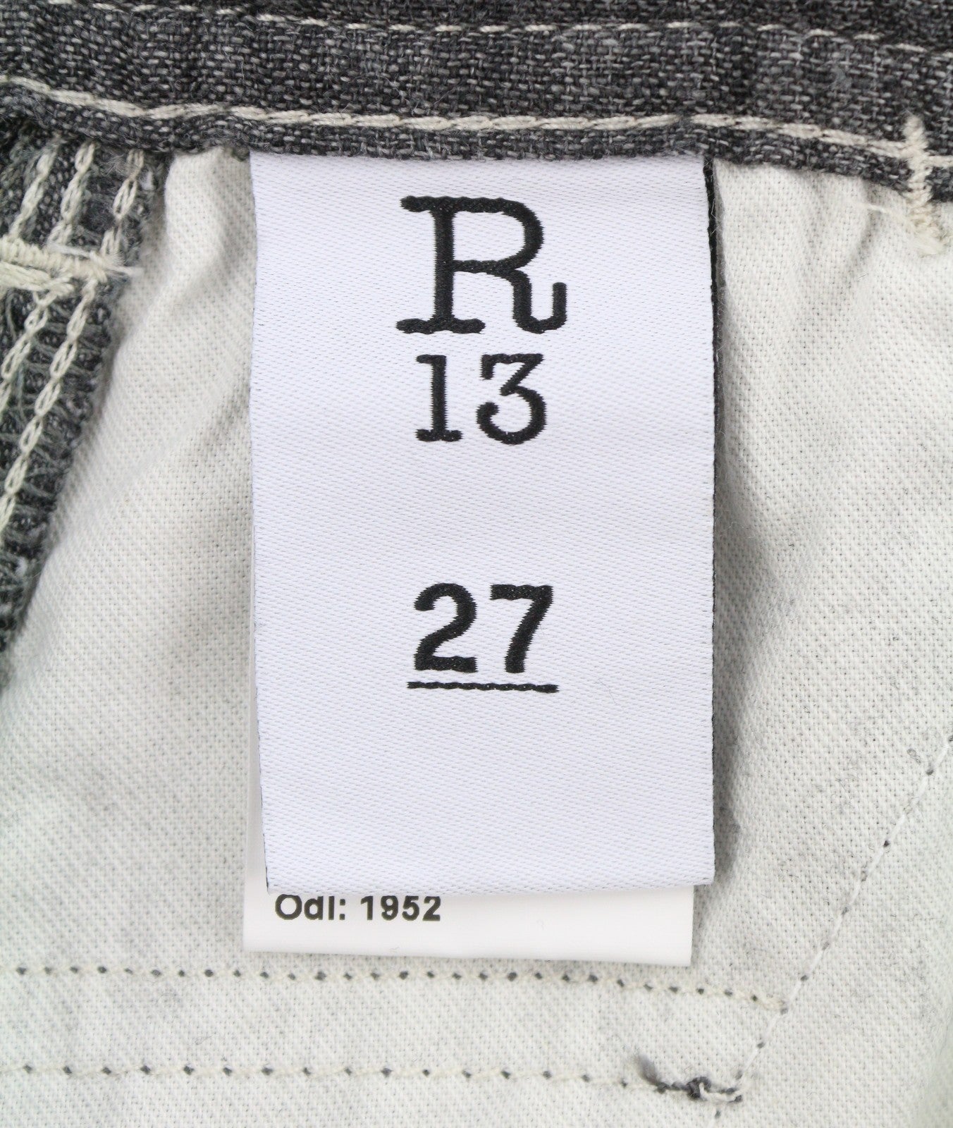 R13 Carpenter Women Trousers 27 Charcoal Grey Linen Relaxed Fit SS26 RRP1125