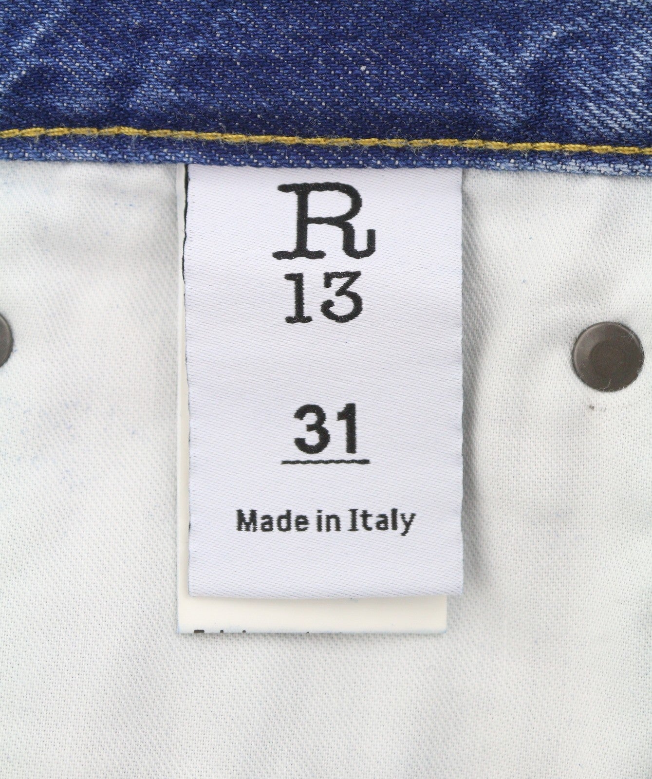 R13 Cuffed X-BF Women Jeans 31 Jasper Cropped Whiskers Faded Blue PF26