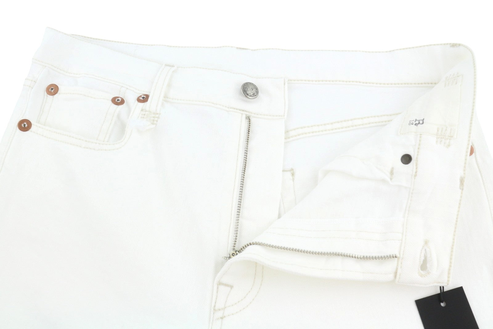 R13 Romeo Women Jeans 30 Aerin White Stretch Cropped Straight PF26