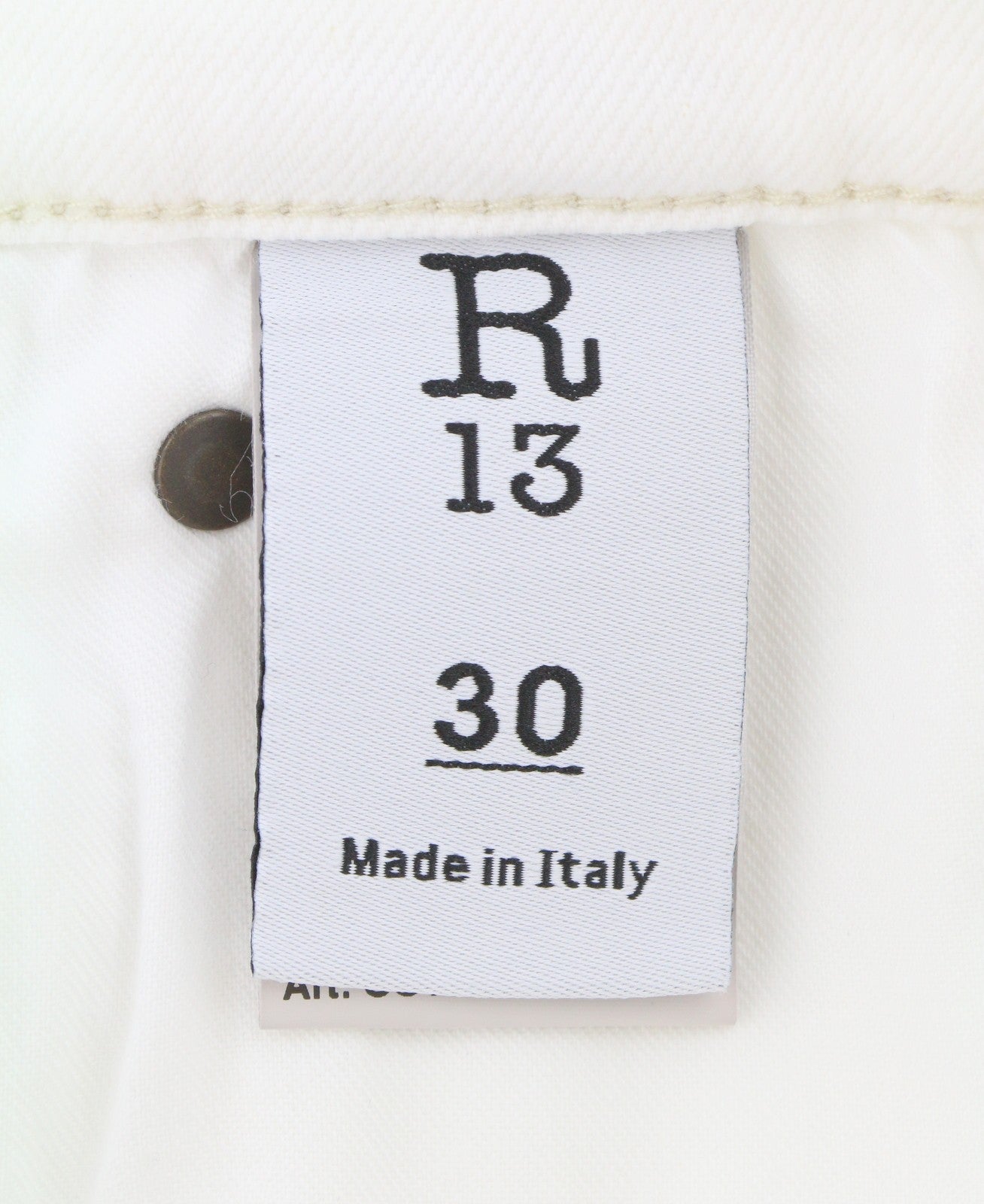 R13 Romeo Women Jeans 30 Aerin White Stretch Cropped Straight PF26