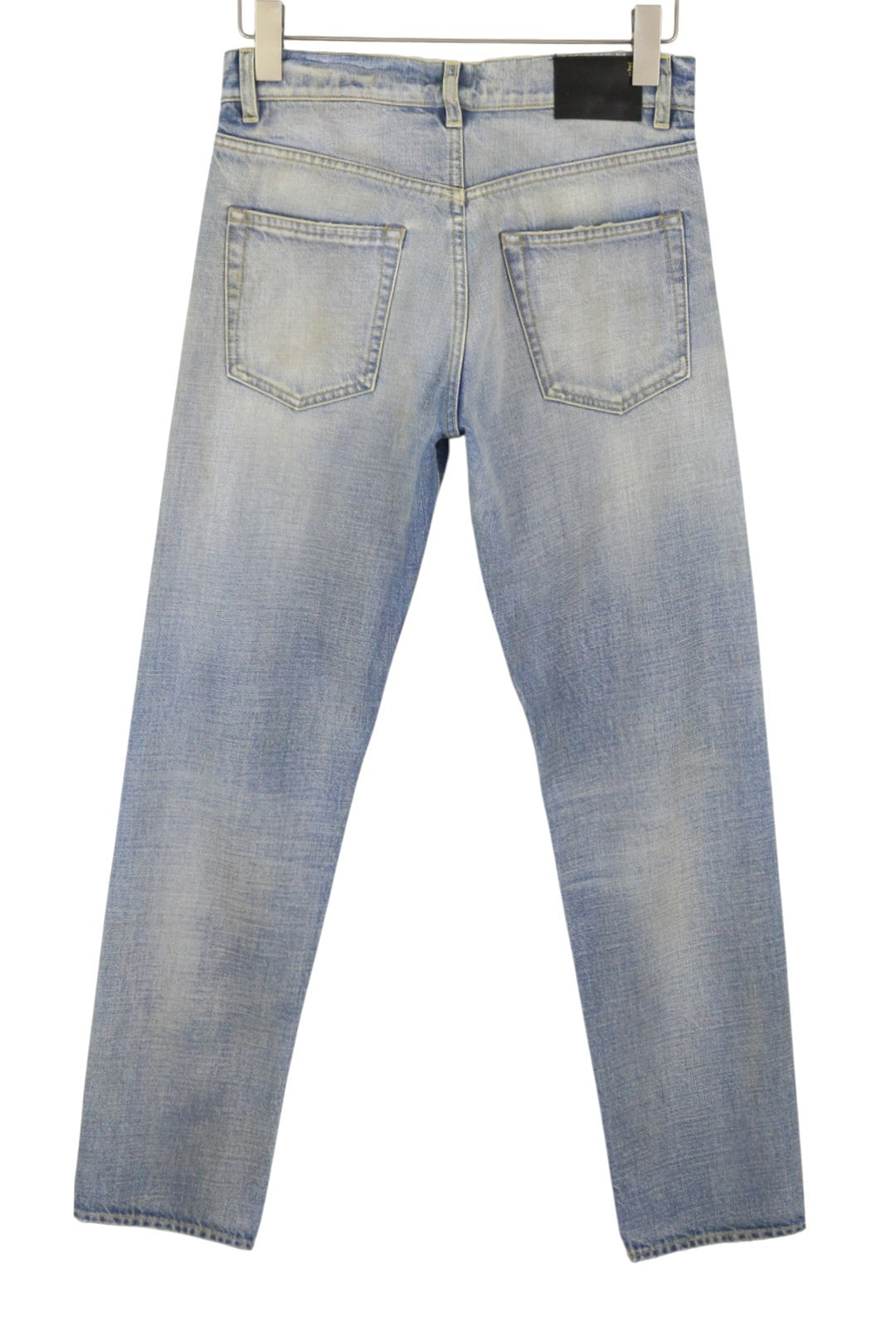 R13 Cuffed Boyfriend Women Jeans 25 Prove Lavaggio Aged Look Faded Blue PS26