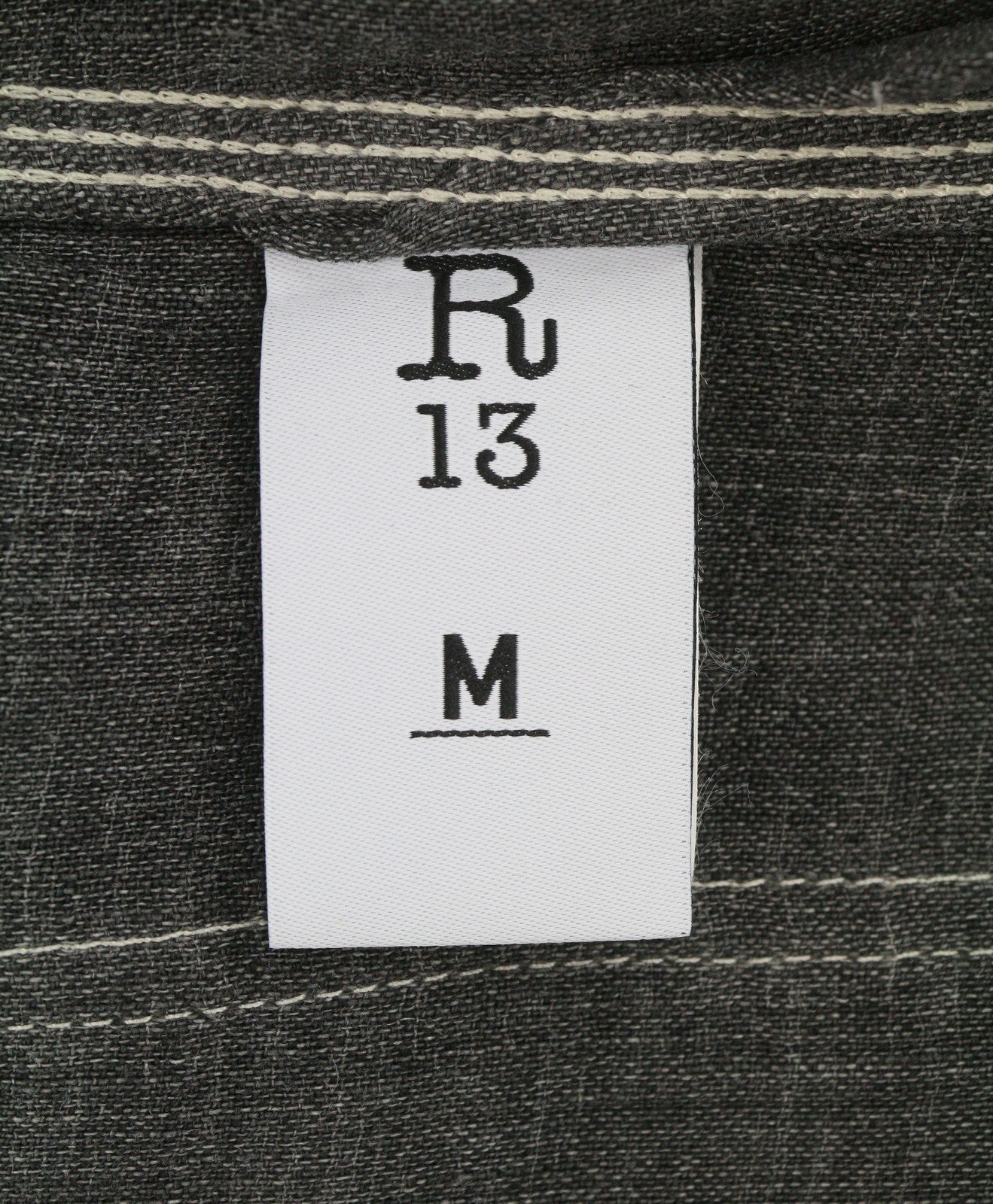 R13 Relaxed Chore Women Jacket M Charcoal Grey Linen Button Up SS26 RRP2075