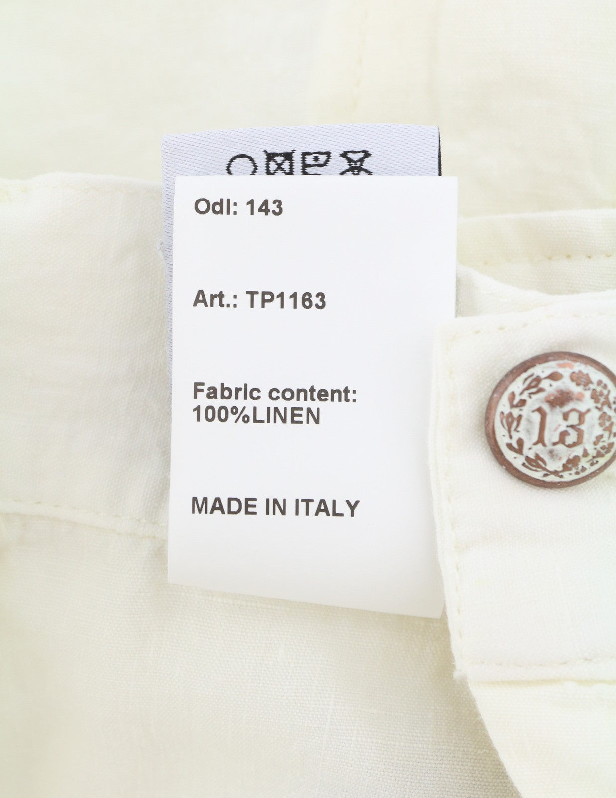 R13 Bubble Skort Women Shorts 27 White Linen Patch Pockets SS26 RRP895