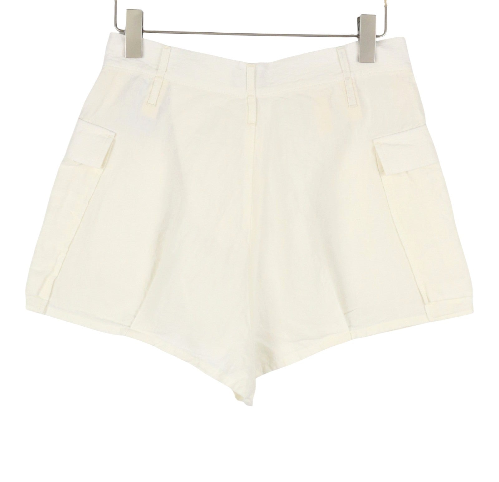R13 Bubble Skort Women Shorts 27 White Linen Patch Pockets SS26 RRP895