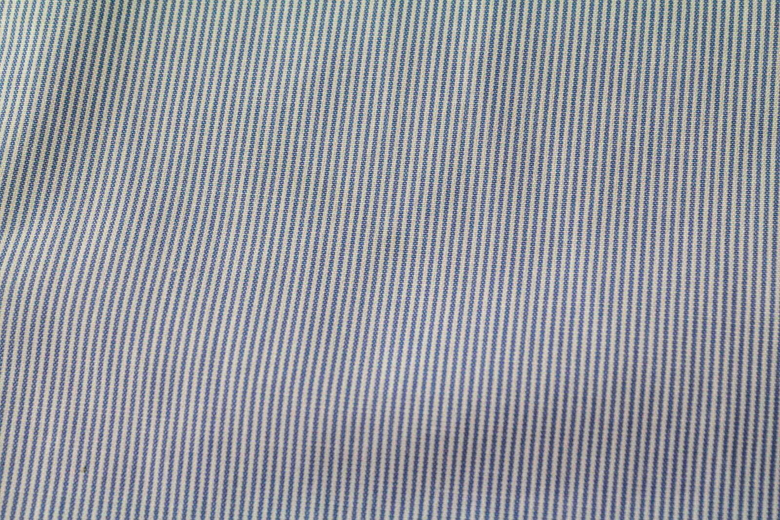 SUITSUPPLY Men Shirt 37/14 1/2 Extra Slim Blue Pure Cotton Striped Twill