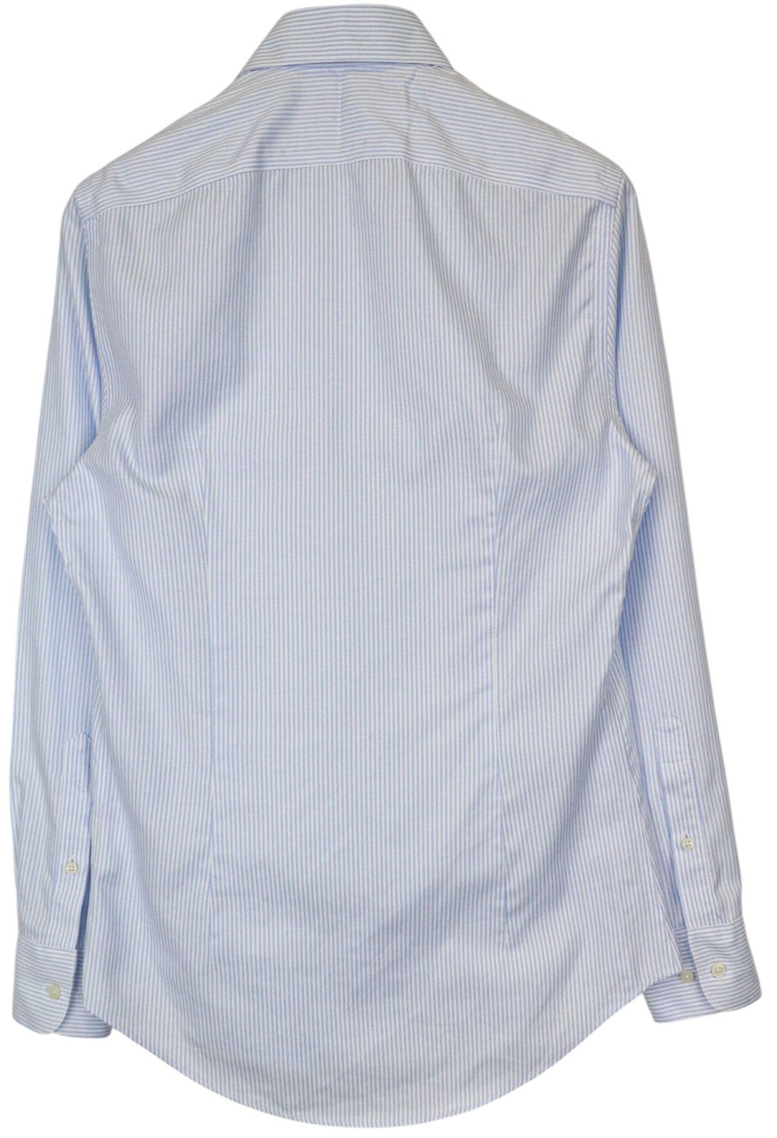 SUITSUPPLY Men Shirt 37/14 1/2 Extra Slim Blue Cotton Striped Pattern Classic