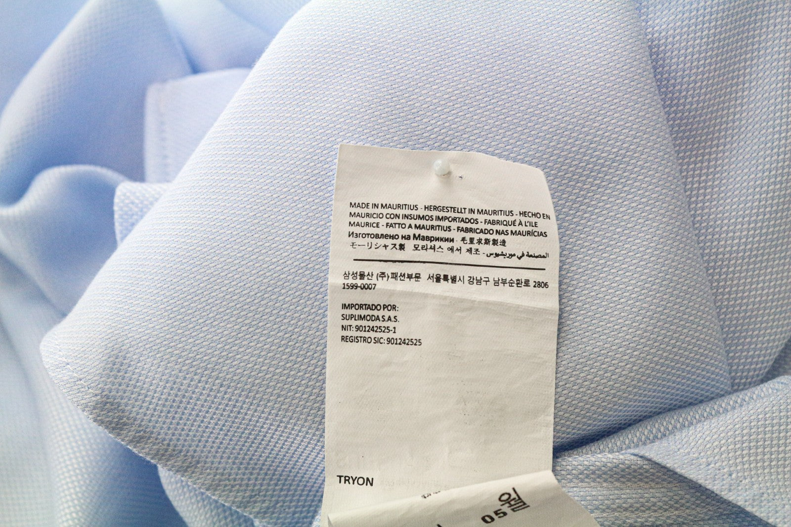 SUITSUPPLY Men Shirt 37/14 1/2 Slim Blue Pure Cotton Cutaway Collar Long Sleeve