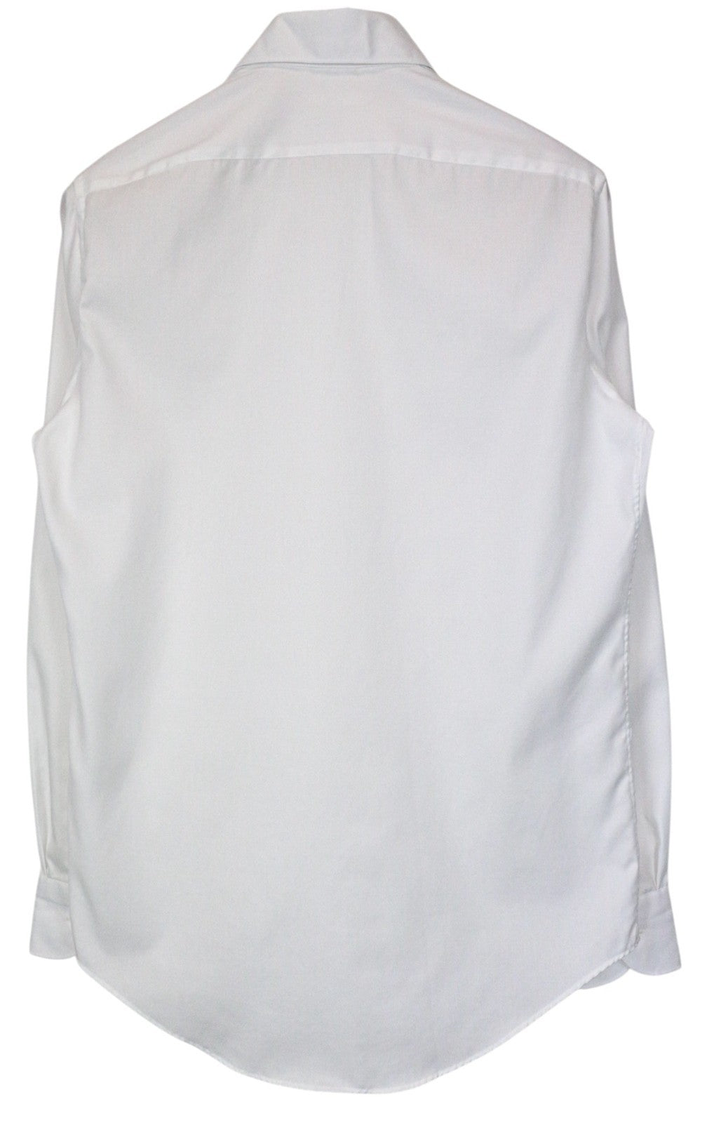 SUITSUPPLY Traveller Men Shirt 37/14 1/2 Slim White Pure Cotton Long Sleeve