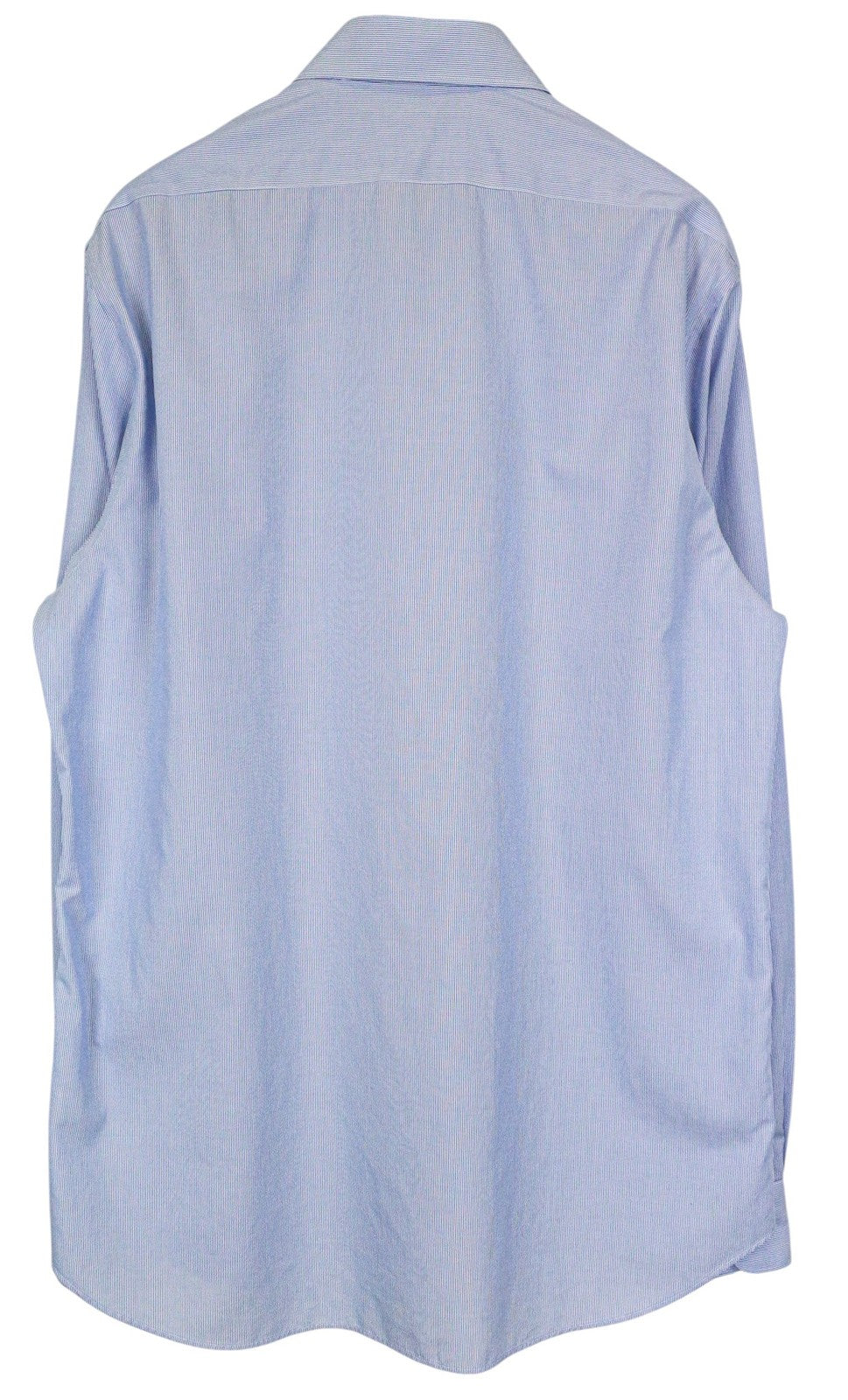 SUITSUPPLY Men Shirt 46-7/18L Extra Slim Blue Pure Cotton Stripe Pattern Cutaway