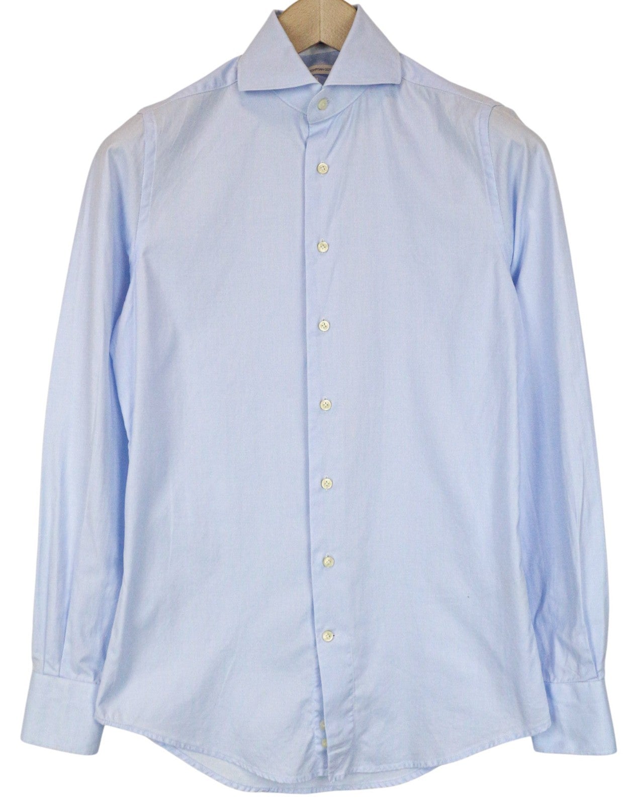 SUITSUPPLY Men Shirt 35/13 1/2 Slim Blue Pure Cotton Cutaway Collar Formal