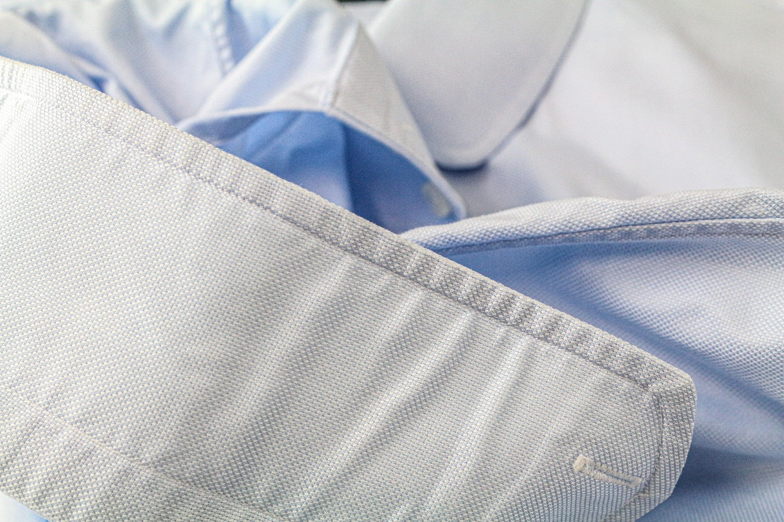 SUITSUPPLY Men Shirt 46/18 Blue Pure Cotton Button-Up Long Sleeved Formal