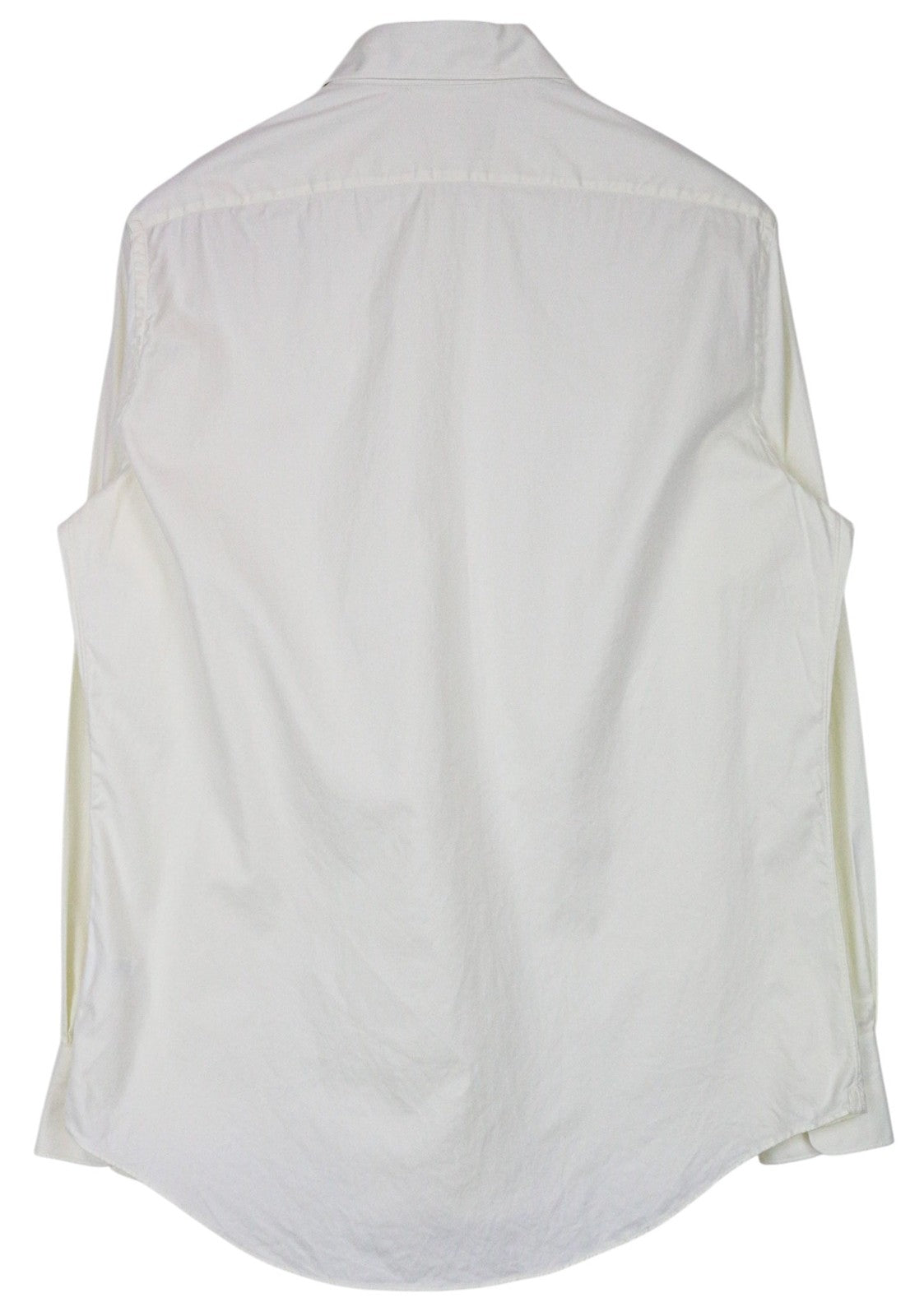 SUITSUPPLY Men Shirt M Slim Off-White Pure Cotton Long Sleeve Classic