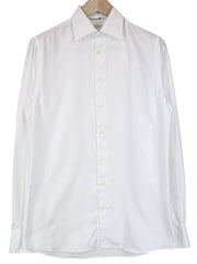 SUITSUPPLY Traveller Men Shirt 39/15 1/2 Extra Slim White Cotton Long Sleeve