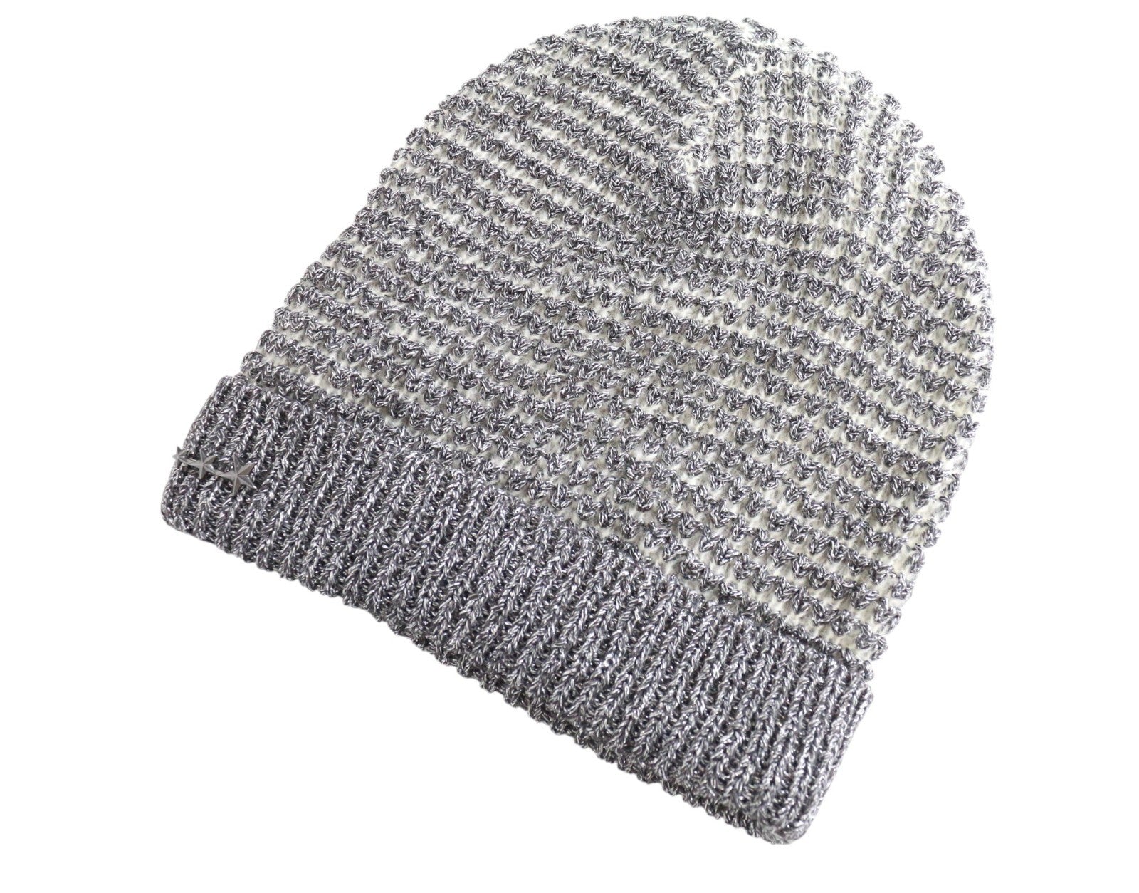 MAISON SCOTCH Women Hat OS Grey Mohair Wool Blend Knitted Beanie