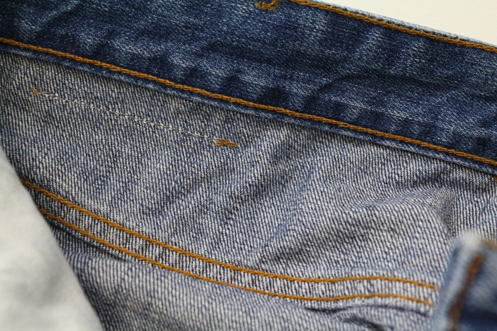 TAKESHY KUROSAWA TK 08 Men Jeans W34 Blue Non-Stretch Distressed Button Slim