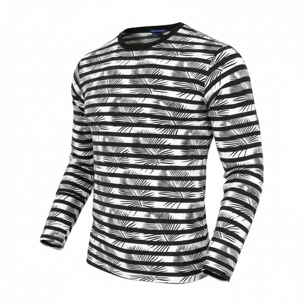 SCOTCH & SODA Ams Couture Men T-Shirt XL White Black Anti Fit Cotton Patterned