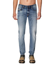 DIESEL 1979 Sleenker 0PFAW Men Jeans W34/L34 Blue Faded Skinny Low Waist RRP175