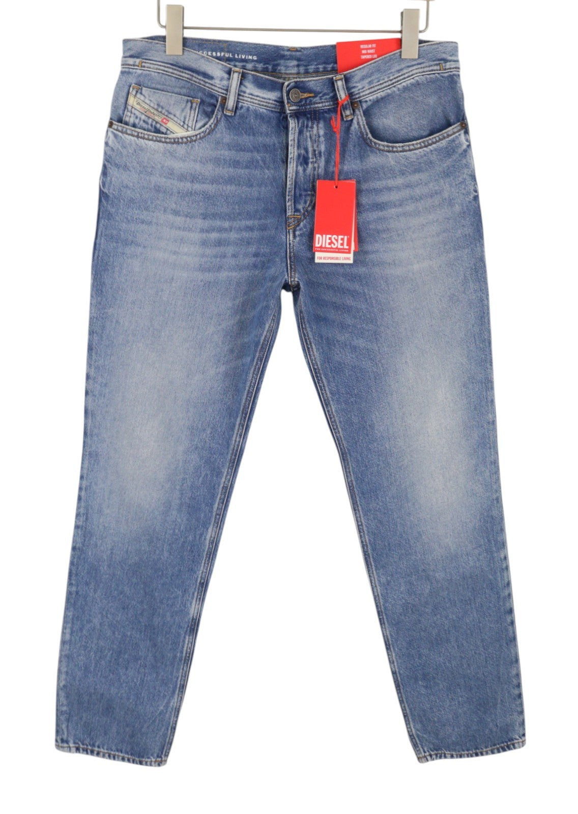DIESEL 2003 D-Finitive 09H95 Men Jeans W32/L32 Blue Regular Tapered Fit RRP195