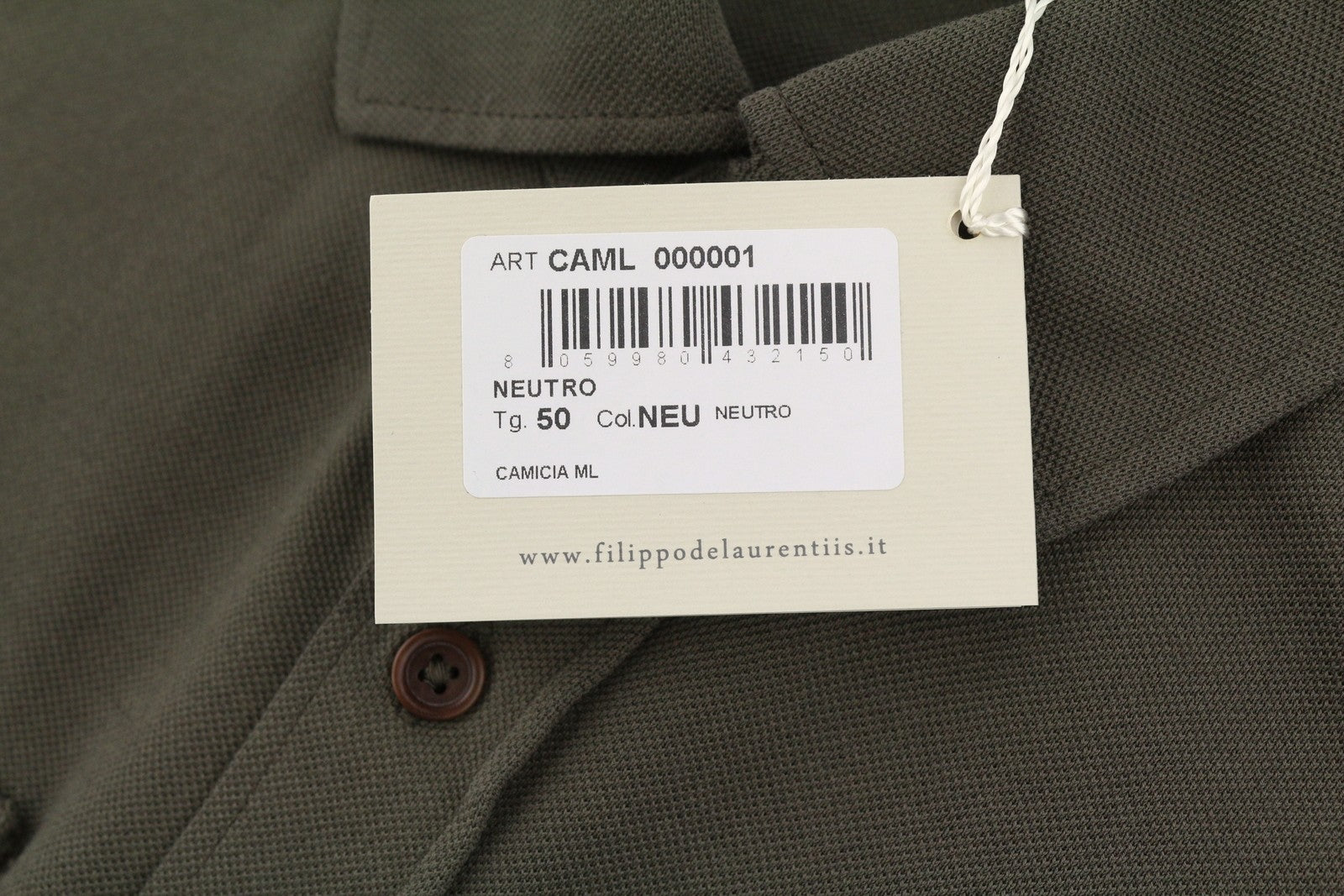 FILIPPO DE LAURENTIIS Men Shirt IT50 M Brown Patch Pockets Button-Up