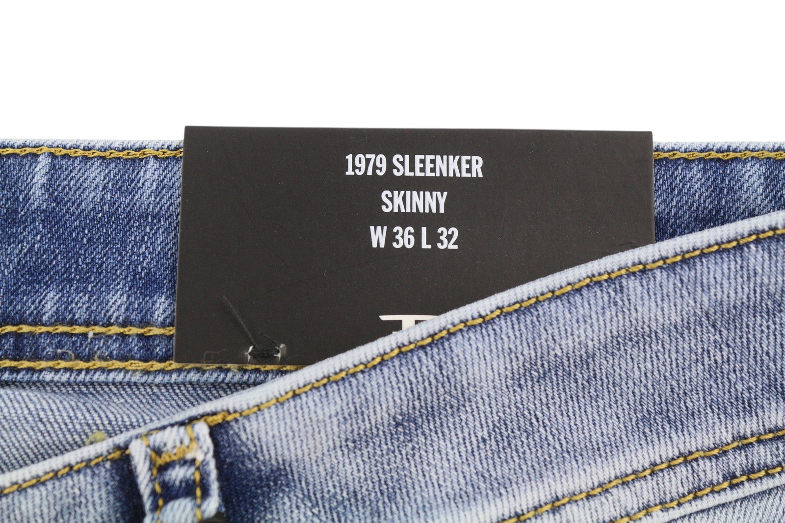 DIESEL 1979 Sleenker R329K Men Jeans W36/L32 Blue Faded Skinny Fit RRP195