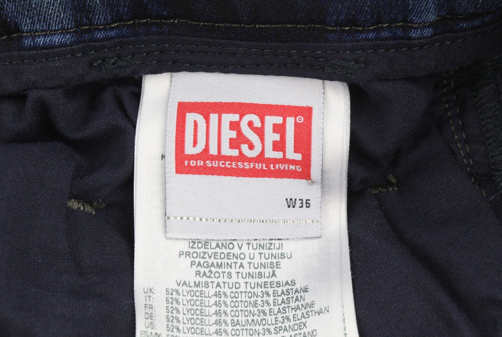 DIESEL Krooley-E-NE E9H11 Men Jeans W36/L32 Blue Distress Faded Jogg RRP295