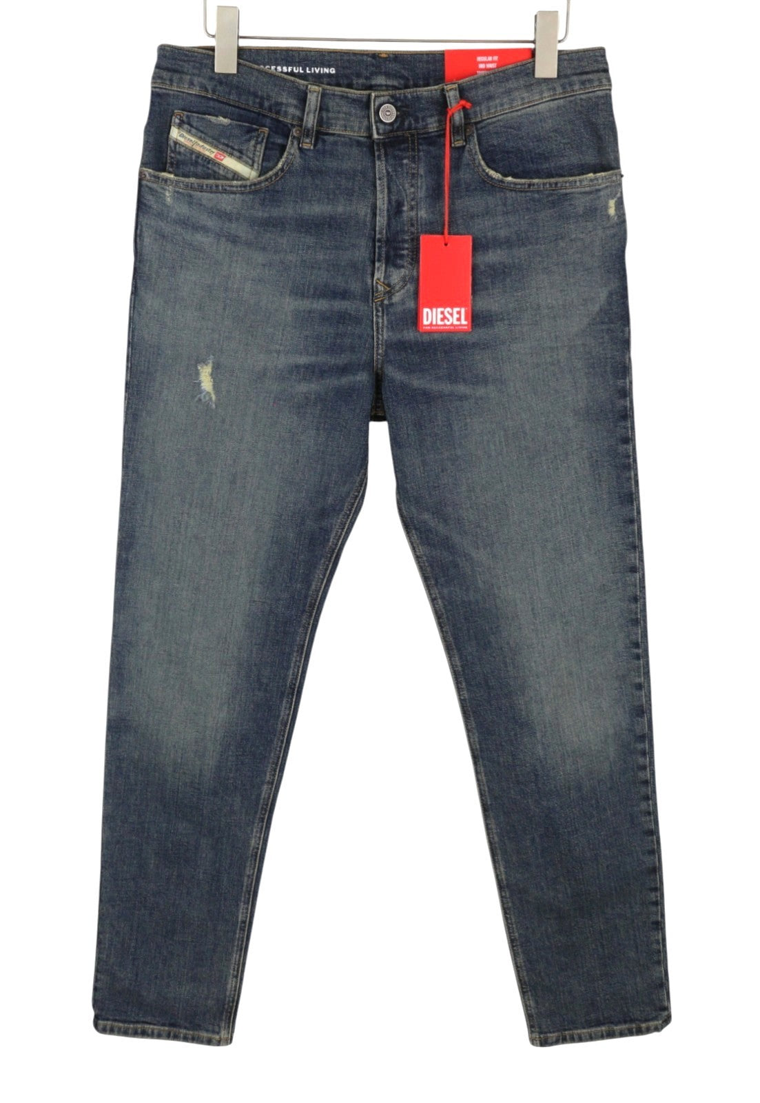 DIESEL 2005 D-Fining 0DQAC Men Jeans W36/L34 Blue Faded Regular Tapered RRP195