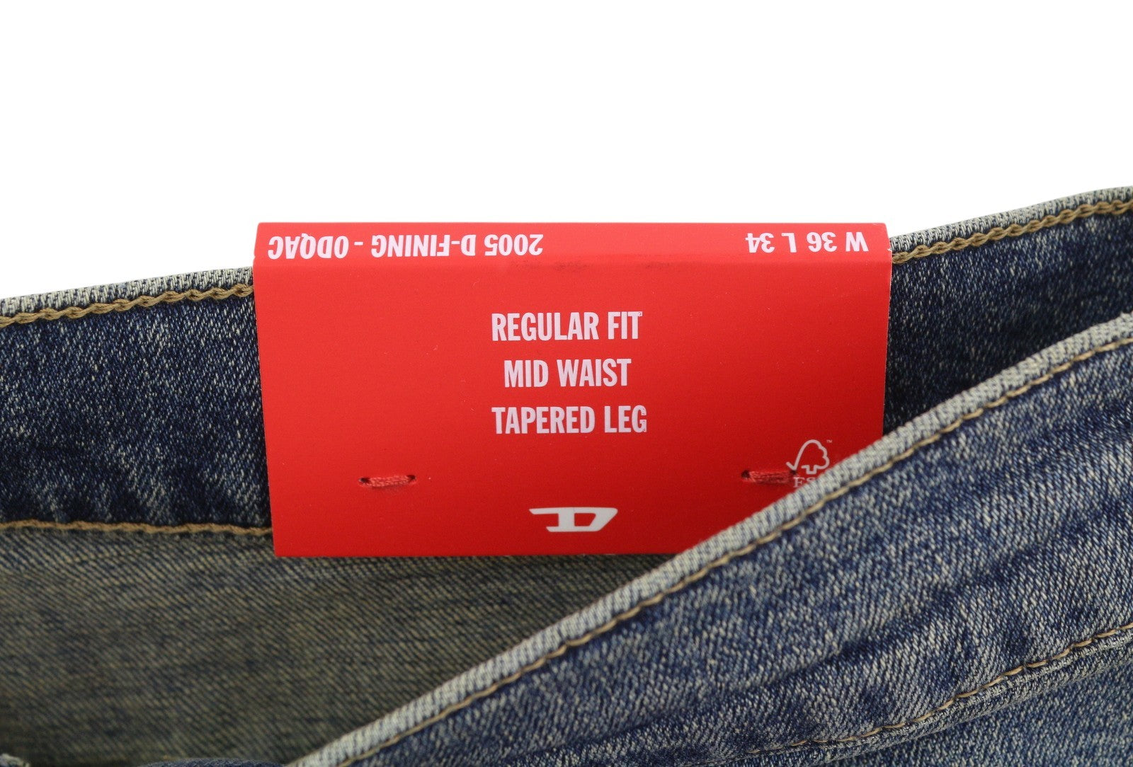 DIESEL 2005 D-Fining 0DQAC Men Jeans W36/L34 Blue Faded Regular Tapered RRP195