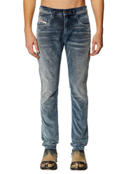 DIESEL 2019 D-Strukt 068JF Men Trousers W32/L30 Blue Corduroy Slim Fit RRP225
