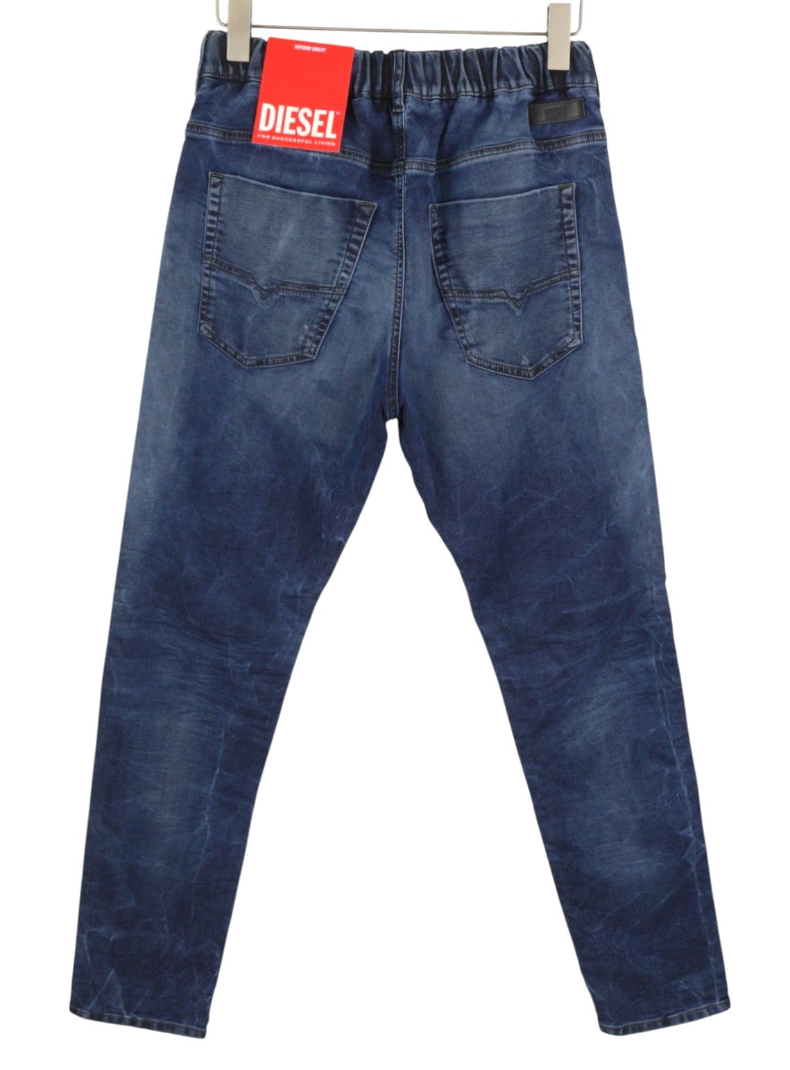 DIESEL Krooley-E-NE E9H11 Men Jeans W32/L32 Blue Distress Faded Jogg RRP295