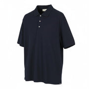 FILIPPO DE LAURENTIIS Men Polos IT58 2XL Dark Blue Half Button Short Sleeved