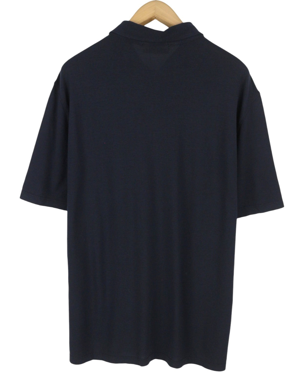FILIPPO DE LAURENTIIS Men Polos IT58 2XL Dark Blue Half Button Short Sleeved