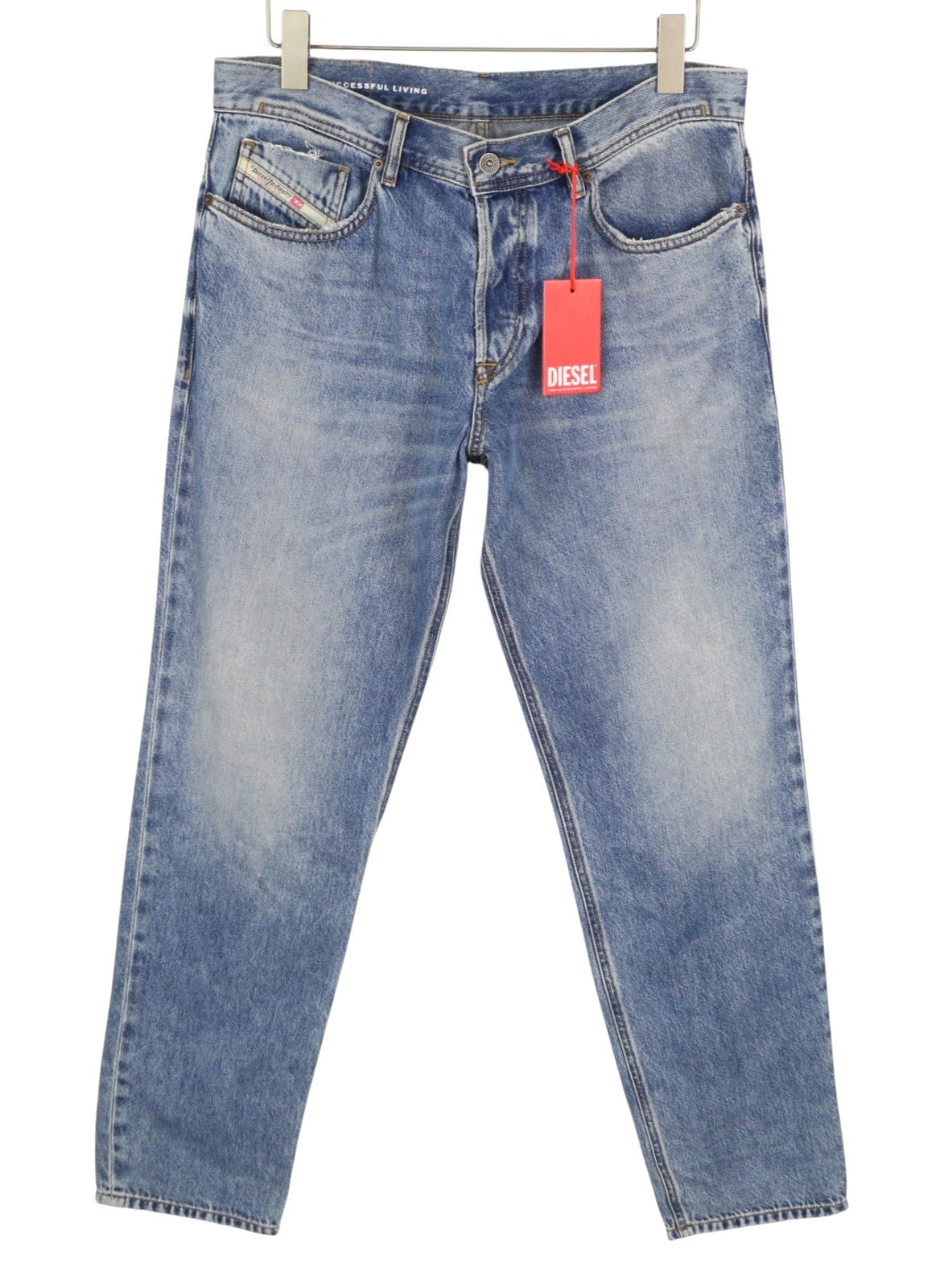 DIESEL 2003 D-Finitive 09H95 Men Jeans W32/L32 Blue Faded Tapered Fit RRP195