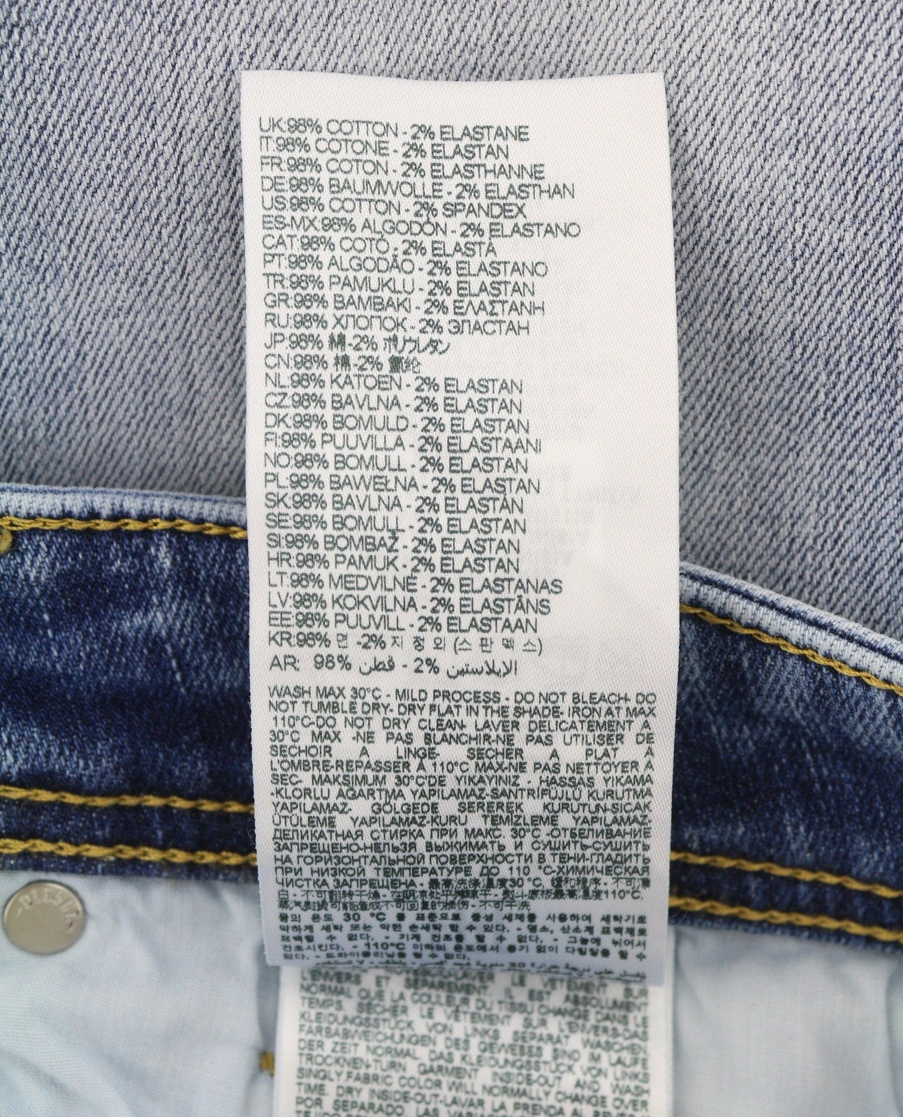 DIESEL 1979 Sleenker R329K Men Jeans W32/L32 Blue Faded Skinny Fit RRP195
