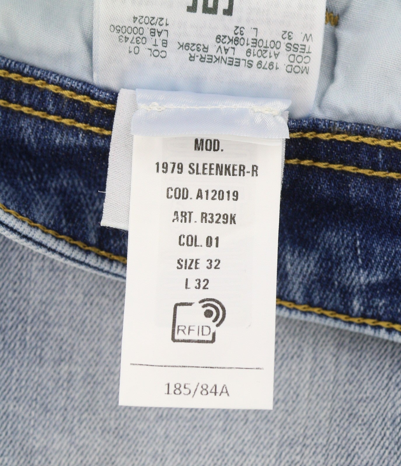 DIESEL 1979 Sleenker R329K Men Jeans W32/L32 Blue Faded Skinny Fit RRP195