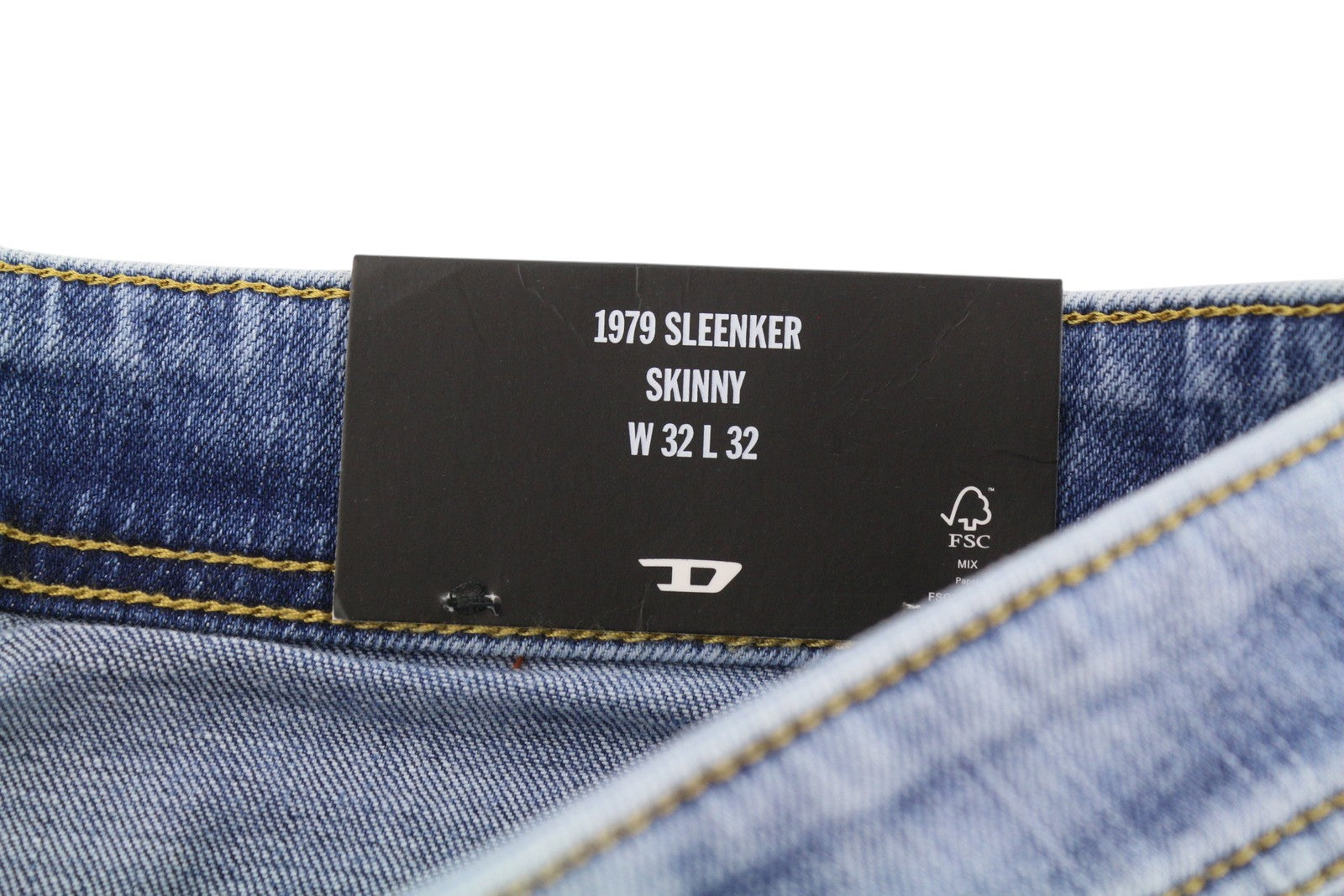 DIESEL 1979 Sleenker R329K Men Jeans W32/L32 Blue Faded Skinny Fit RRP195