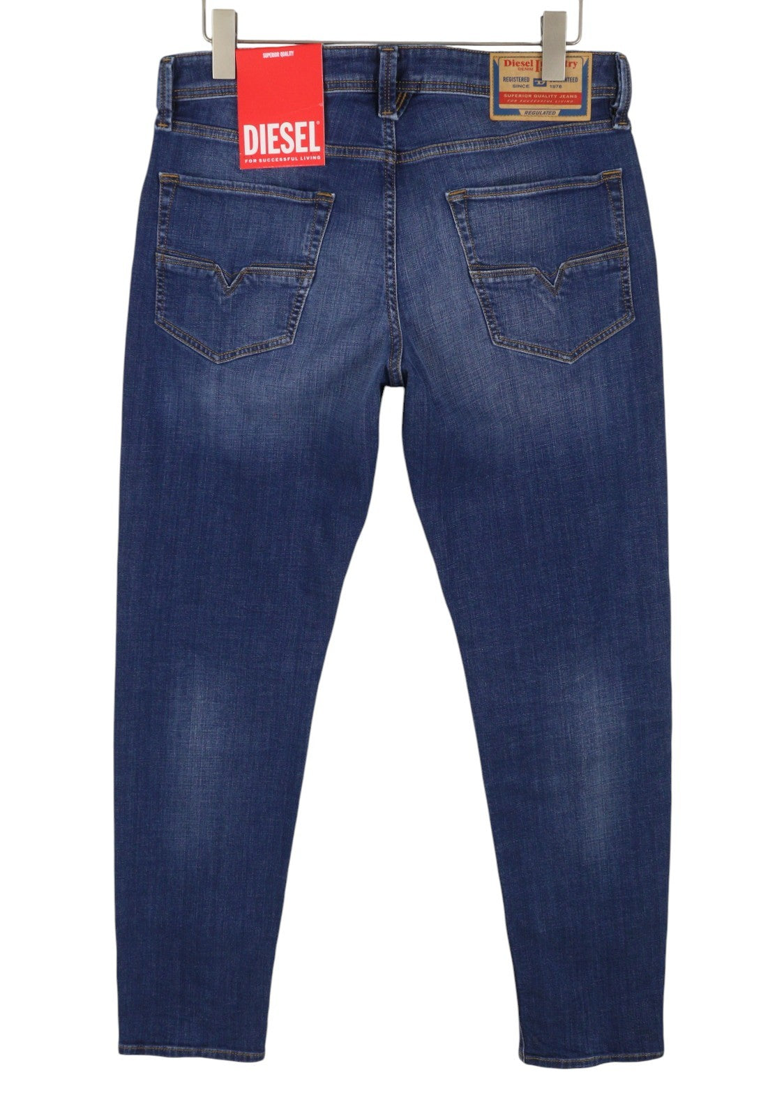 DIESEL 1986 Larkee-Beex 09K04 Men Jeans W32/L34 Blue Faded Regular Tapered Leg
