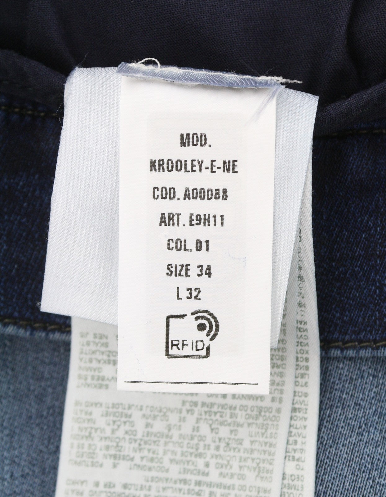 DIESEL Krooley-E-NE E9H11 Men Jeans W34/L32 Blue Distress Faded Jogg RRP295