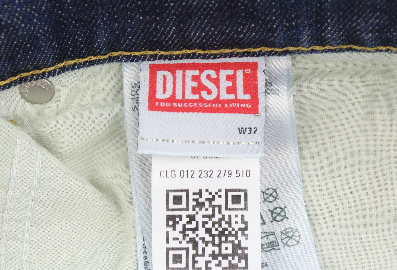 DIESEL 2019 D-Strukt-R R08IC Men Jeans W32/L30 Blue Whiskers Faded Slim RRP195