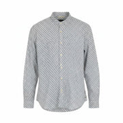 SCOTCH & SODA Ams Couture Men Shirt M Pure Cotton Grey White Palm Patterns
