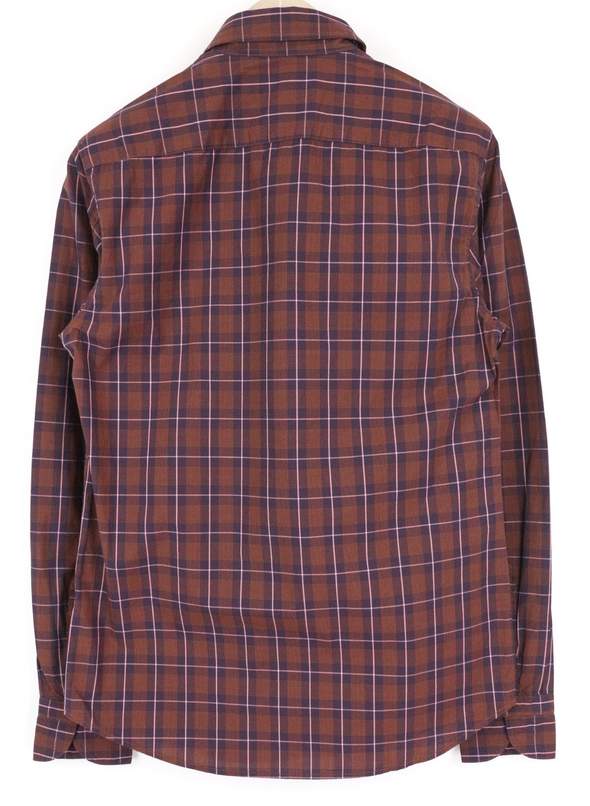 SCOTCH & SODA Ams Couture Men Shirt S Pure Cotton Purple Checked Patterned