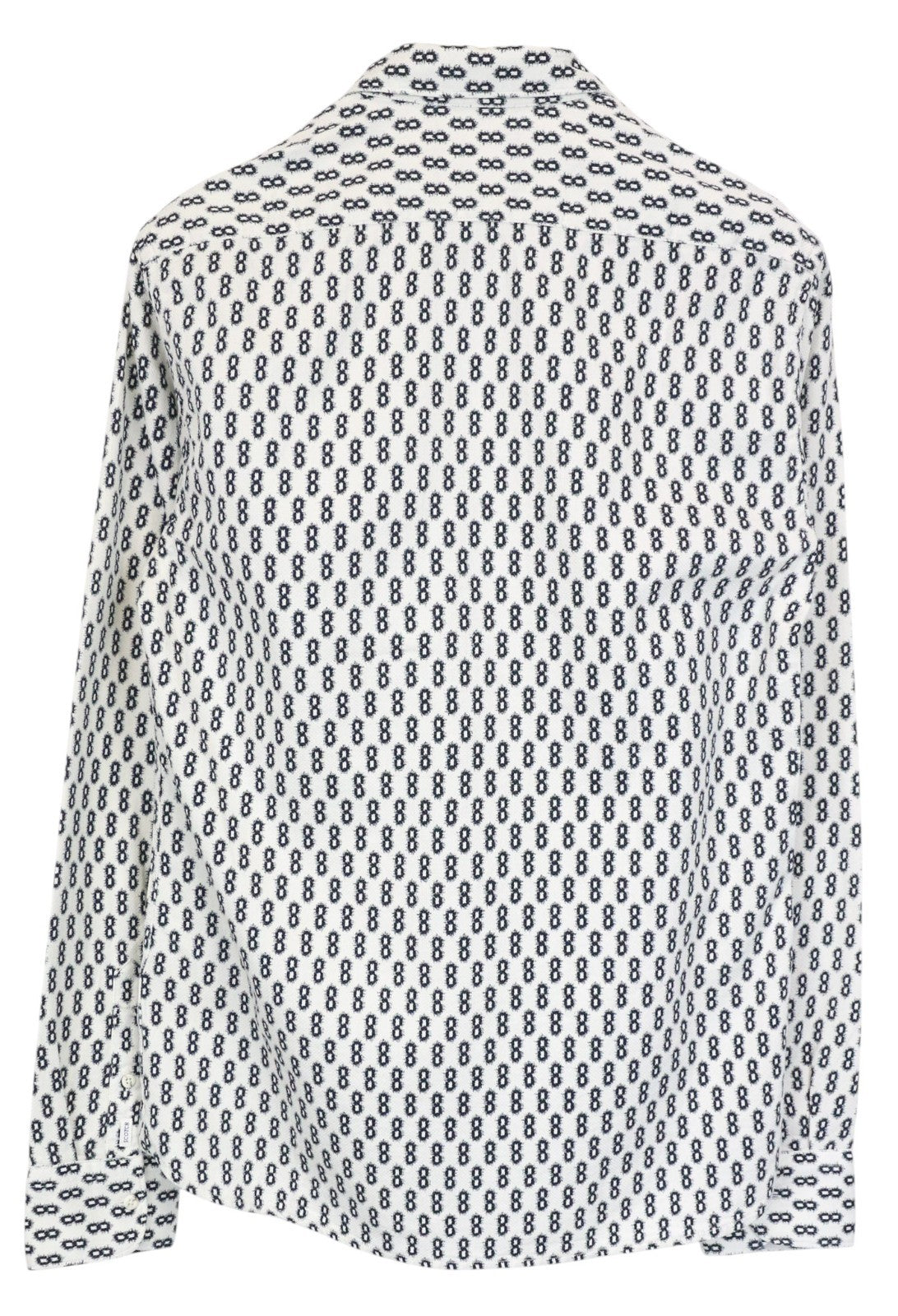 SCOTCH & SODA Men Shirt M Button-Down Navy Classic Abstract Pattern Pure Cotton
