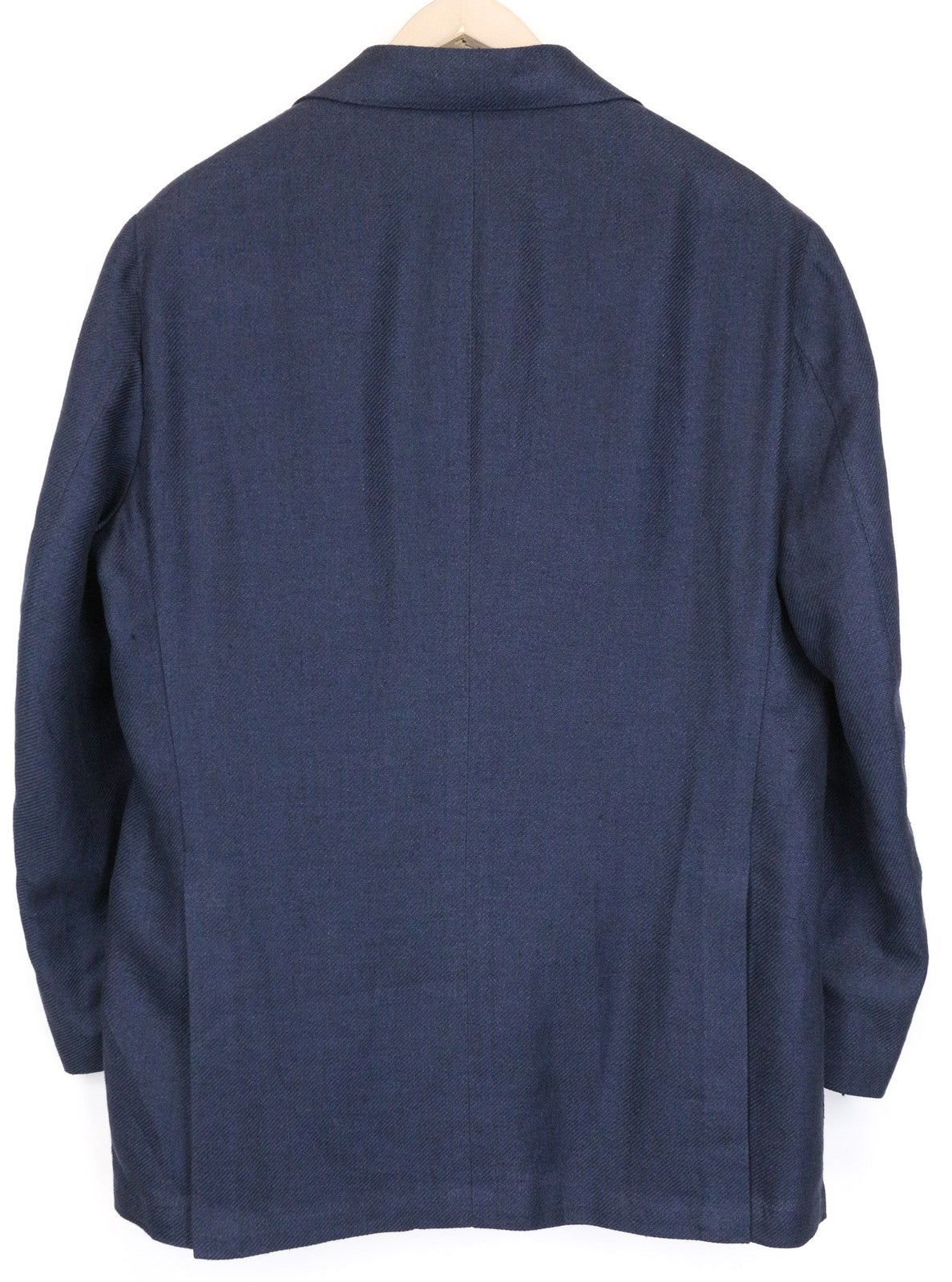 SUITSUPPLY La Spalla Men Blazer UK44R Blue Slim Linen Silk Half-Lined Vintage