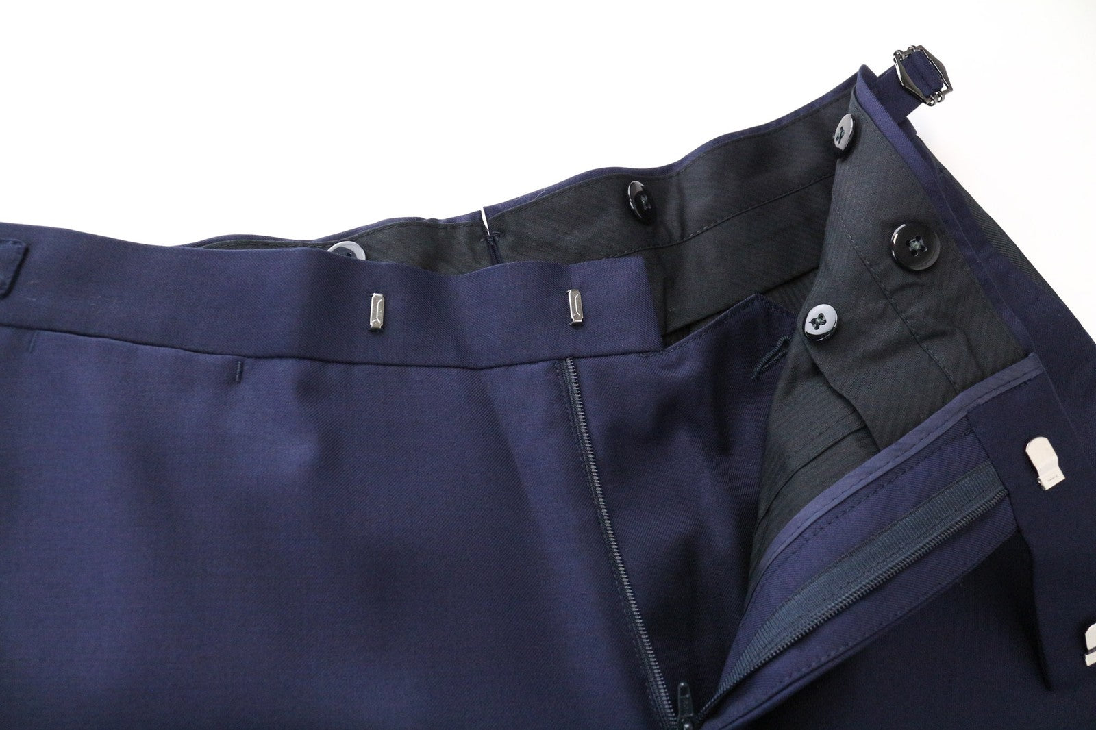 SUITSUPPLY U-Neck Men Suit UK36S Navy Slim 2-Piece Pure Wool Tuxedo Classic