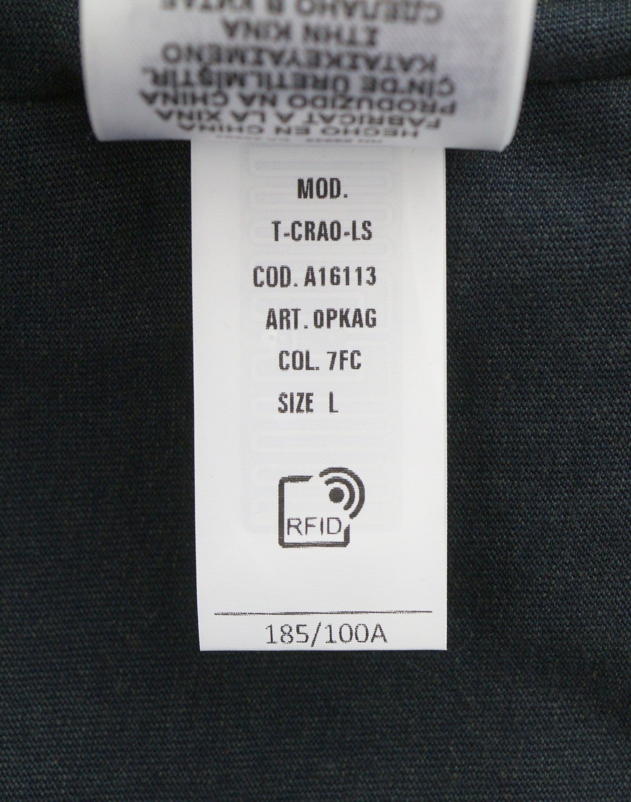DIESEL T-Crao-LS Men T-Shirt L Garment Dyed Embroidered Logo Long Sleeve RRP150