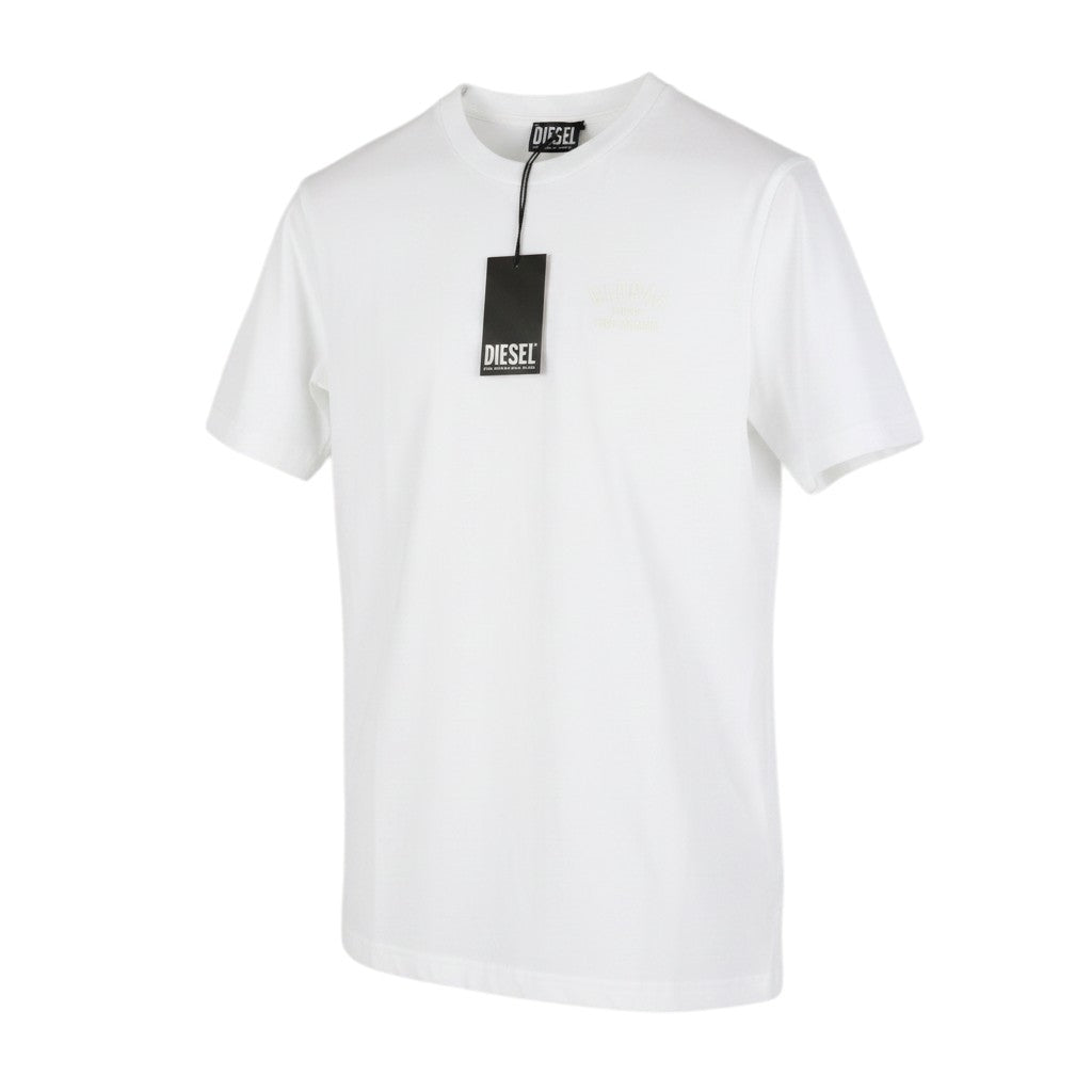 DIESEL T-Just 260140 OFF Men T-Shirt XL White Cotton Tricot Crew Short Sleeve