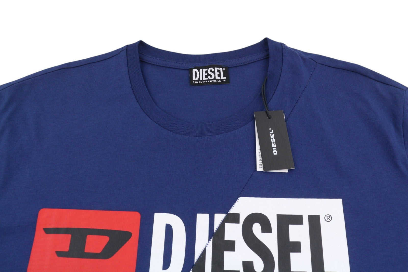 DIESEL T-Diego-Cuty Men T-Shirt 3XL Blue Cotton Tricot Crew Short Sleeve