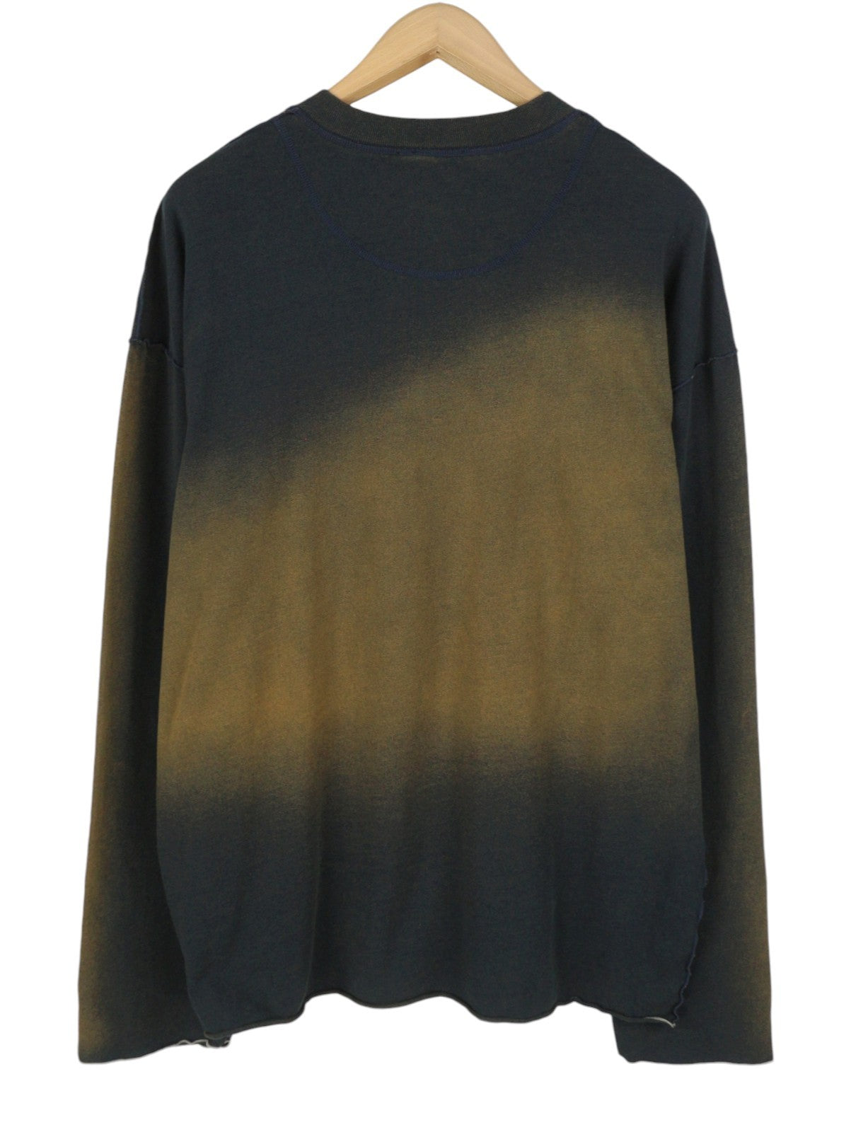 DIESEL T-Crao-LS Men T-Shirt XL Garment Dyed Embroidered Logo Long Sleeve RRP150